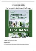 Test Bank For Lutz&rsquo;s Nutrition and Diet Therapy 8th Edition by Erin E&period; Mazur All Chapters &lpar;1-24&rpar; &vert; A&plus; ULTIMATE GUIDE