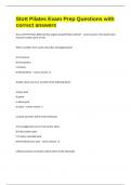 Stott Pilates Exam Prep Questions with correct answers&period;