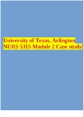 University of Texas, Arlington NURS 5315 Module 2 Case study