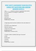 MSSC SAFETY ASSESSMENT EXAM MULTIPLE  CHOICE TEST QUESTIONS AND VERIFIED  ANSWERS RATED A&period; 