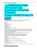 The Childbearing Family with Special Needs Foundations of Maternal-Newborn &  Women&rsquo;s Health Nursing&comma; 7th Edition