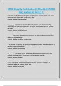 MSSC &lpar;Quality Certification&rpar; EXAM QUESTIONS  AND ANSWERS RATED A&period; 