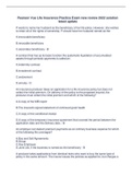 Pearson Vue Life Insurance Practice Exam new review 2022 solution latest update
