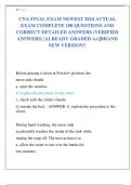 CNA FINAL EXAM NEWEST 2024 ACTUAL  EXAM COMPLETE 100 QUESTIONS AND  CORRECT DETAILED ANSWERS &lpar;VERIFIED  ANSWERS&rpar; &vert;ALREADY GRADED A&plus;&vert;&vert;BRAND  NEW VERSION&excl;&excl; 