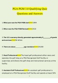 PGA PGM 3.0 Qualifying Test's Study Bundle Package Deal With Questions and Answers (2022/2023) (Verified Bundle)