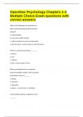OpenStax Psychology Chapters 1-4 Multiple Choice Exam questions with correct answers
