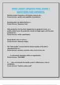 MSSC LATEST UPDATED FINAL EXAM 1  QUESTIONS AND ANSWERS&period;