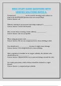 MSSC STUDY GUIDE QUESTIONS WITH  VERIFIED SOLUTIONS RATED A&period; 