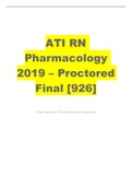 ATI RN Pharmacology 2019 &ndash; Proctored Final &lbrack;926&rsqb;