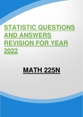 STATISTIC QUESTIONS AND ANSWERS REVISION FOR YEAR 2022