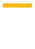 NURSING NCLEX3165&Tab;DMC exit 814&Tab;&lpar;150 Q & AS&rpar; BEST EXAM SOLUTION SATISFACTION UARANTEED SUCCESS LATEST UPDATE 2022&sol;2023 GRADED A&plus;