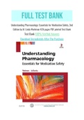 Understanding Pharmacology&colon; Essentials for Medication Safety&comma; 2nd Edition by M&period; Linda Workman 426 pages PDF printed Test Bank
