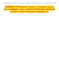 NURSING 3165Predictor Version 1 Complete Q & As ALL ANSWERS 100&percnt; CORRECT&sol;VERIFIED ANSWERS LATEST UPDATE 2022&sol;2023 GRADED A&plus;