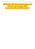 NR 602 NR&Tab;602 Final Study Questions & Answers All Answers 100&percnt; Correctly&sol;Verified DOWNLOAD A&plus;