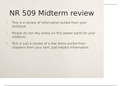 NR509 / NR 509 Midterm Exam Review (Latest 2022 / 2023): Advanced Physical Assessment - Chamberlain