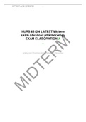NURS 6512N LATEST Midterm Exam advanced pharmacology EXAM ELABORATION A +