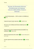 HEARING AID DISPENSERS WRITTEN EXAM QUESTIONS AND ANSWERS UPDATED &lpar;2024&sol;2025&rpar; &lpar;VERIFIED ANSWERS&rpar;