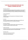 LSUS MHA 705 EXAM QUESTIONS AND 100&percnt; CORRECT ANSWERS 2024-2025