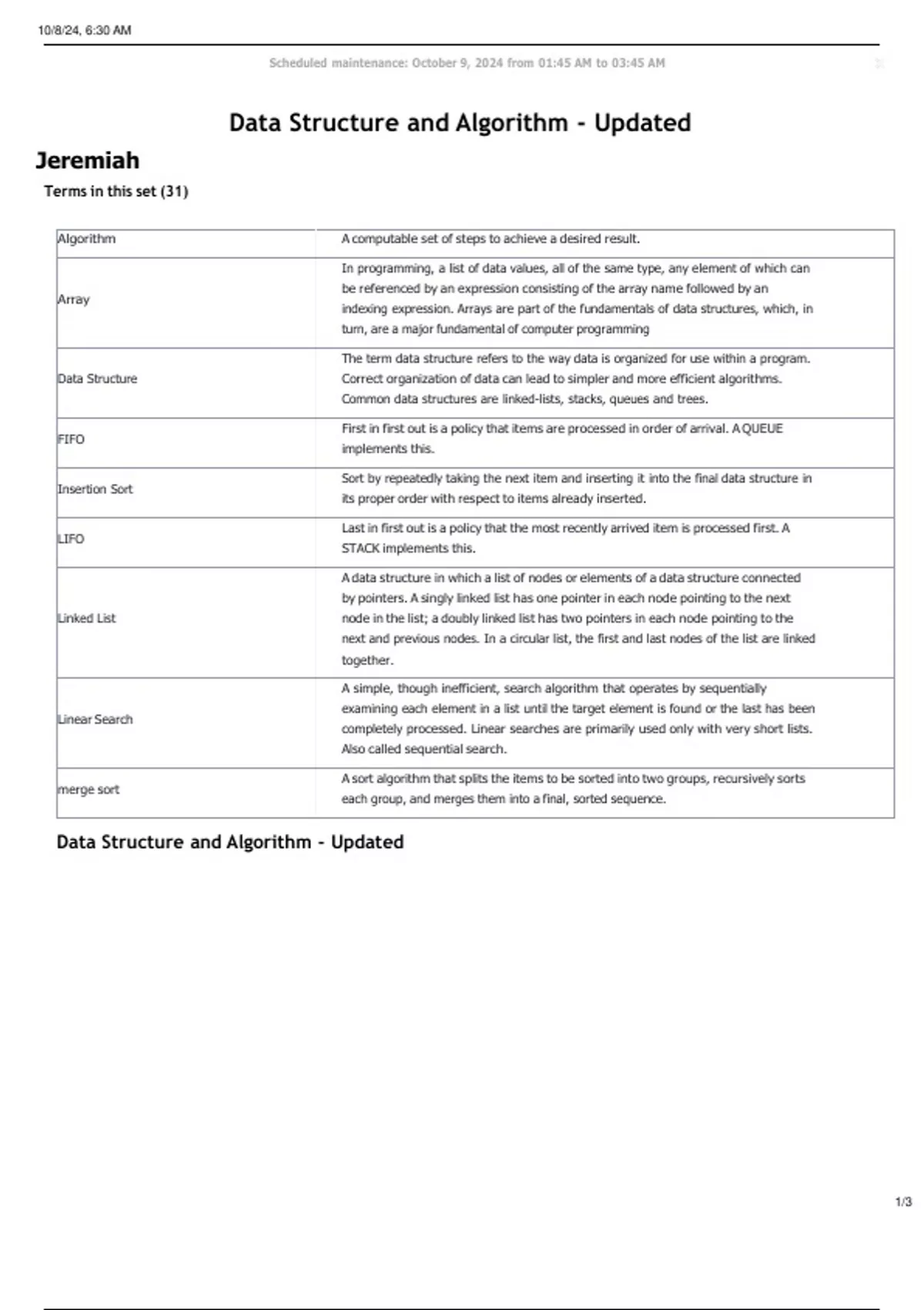 Data Structure and Algorithm - Updated (complete)Questions and Answers ...