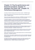 Chapter 12: Pay-for-performance and financial incentives, Chapter 11: Strategic Pay Plans, HR - Chapter 10: Performance Management