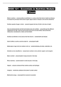 BIOD 121 - Essentials in Nutrition Module 1 Exam