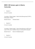 HIEU 201 LECTURE QUIZ 4 (Version 3), HIEU 201-HISTORY OF WESTERN CIVILIZATION I, Liberty University