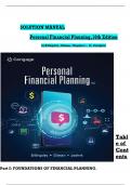 Solution Manual for Personal Financial Planning 15th Edition by Randy Billingsley&comma; Lawrence J&period; Gitman&comma; Michael D&period; Joehnk