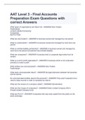 AAT Level 3 - Final Accounts Preparation Exam Questions with correct Answers