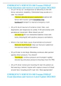 EMERGENCY SERVICES 100 Trauma FISDAP Exam Questions and Answers Latest Update 2022&sol;2023