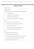 Complete Test Bank Pathophysiology of Disease An Introduction to Clinical Medicine 8th Edition Hammer Questions & Answers with rationales &lpar;Chapter 1-24&rpar;