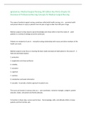 Ignatavicius Medical-Surgical Nursing&comma; 9th Edition Key Points-Chapter 01 Overview of Professional Nursing Concepts for Medical-Surgical Nursing
