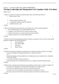 Complete Test Bank Nursing Leadership and Management 3rd Canadian  Kelly Questions & Answers with rationales (Chapter 1-23)