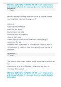 MEDICAL SURGICAL NURSING VN 30 exam 2 Questions and Answers Rated A&plus; Assured Success Latest Update 2022&sol;2023