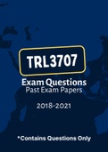 TRL3707 - Exam Questions PACK (2018-2021)
