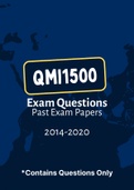 QMI1500 - Previous Exam Papers (2014-2020)
