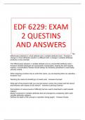 EDF 6229&colon; EXAM 2 QUESTINS AND ANSWERS