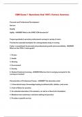 CBN Exam 1 Questions And 100&percnt; Correct Answers