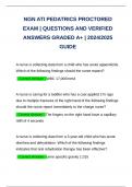 NGN ATI PEDATRICS PROCTORED EXAM &vert; QUESTIONS AND VERIFIED ANSWERS GRADED A&plus; &vert; 2024&sol;2025 GUIDE