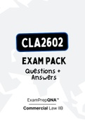 CLA2602 - Exam PACK (Questions & Answers) (with study Notes)