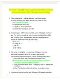 NUR 2633 Health Nursing-50QA&vert;100&percnt; verified document&vert;latest 2023&vert;Rasmussen College