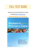 Pediatric Primary Care 6th Edition Burns Test Bank with Question and Answer 