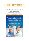 Test bank for Pharmacotherapeutics for Advanced Practice: A Practical Approach 4th Edition With Question and Answer, From Chapter 1 to 56