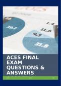 ACES FINAL EXAM QUESTIONS & ANSWERS SCORED A&plus;
