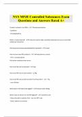 NYS MPJE Controlled Substances Exam Questions and Answers Rated A&plus;