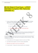 NR 224 Week 8 Final Exam  LATEST 2022/2023 Complete With Rationale (GRADED A+) 