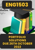 ENG1503 NEW Portfolio Solutions For semester 2 (2022) 