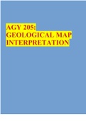 AGY 205: GEOLOGICAL MAP INTERPRETATION