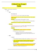 NR 340&period;CC&period;Exam 2 Study Guide  &vert;NR 340 &colon; Critical Care Nursing &vert;Verified document &vert;latest 