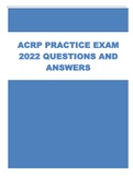 ACRP Practice Exam 2022 Questions and Answers &lpar;1&rpar;