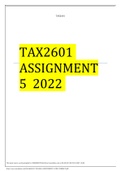 TAX2601 ASSIGNMENT 5 2023